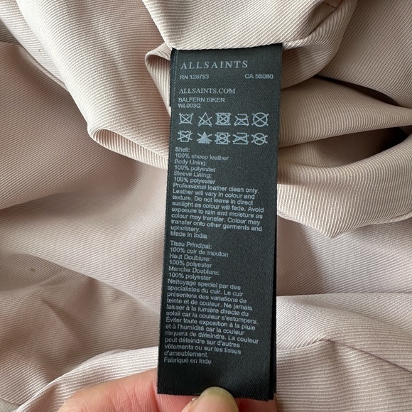 New! ALL SAINTS Leather Jacket - Picture 7 of 8